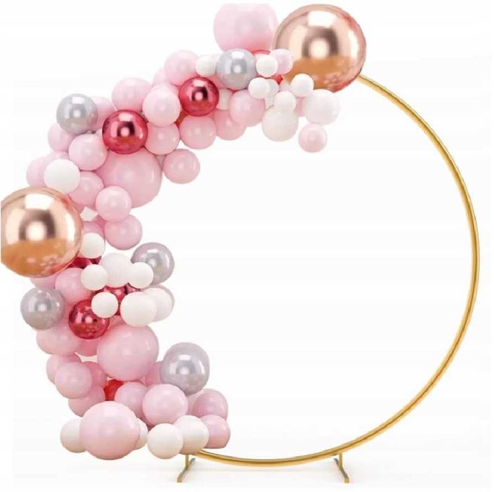Stelaż KOŁO na Balony ZŁOTE 2 metry