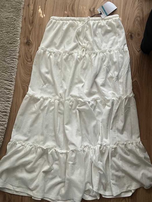 Spódnica maxi na gumce modna viralowa luźna na lato L