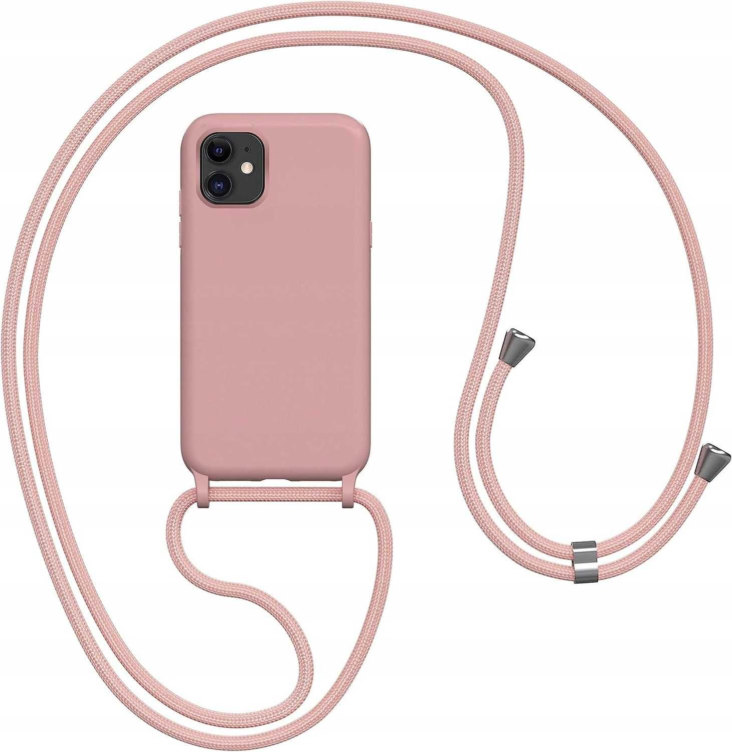 Case iPhone 11 z Sznurkiem na Szyję Różowy