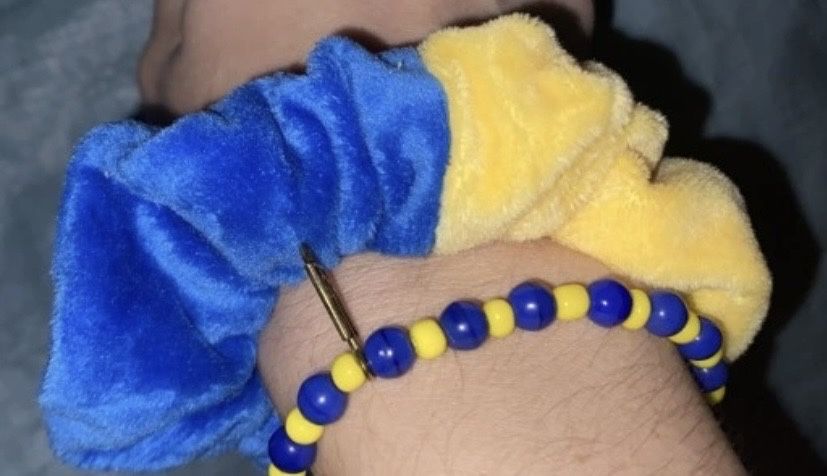 Opaska na wlosy zolto niebieska Flaga Ukrainy