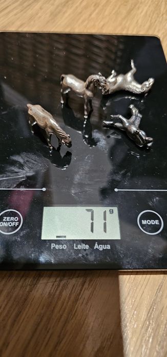 cavalos em prata maciça,