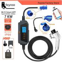 Зарядний пристрій для автомобіля feyree Type 2, 7KW 32A Wi-Fi, IP66