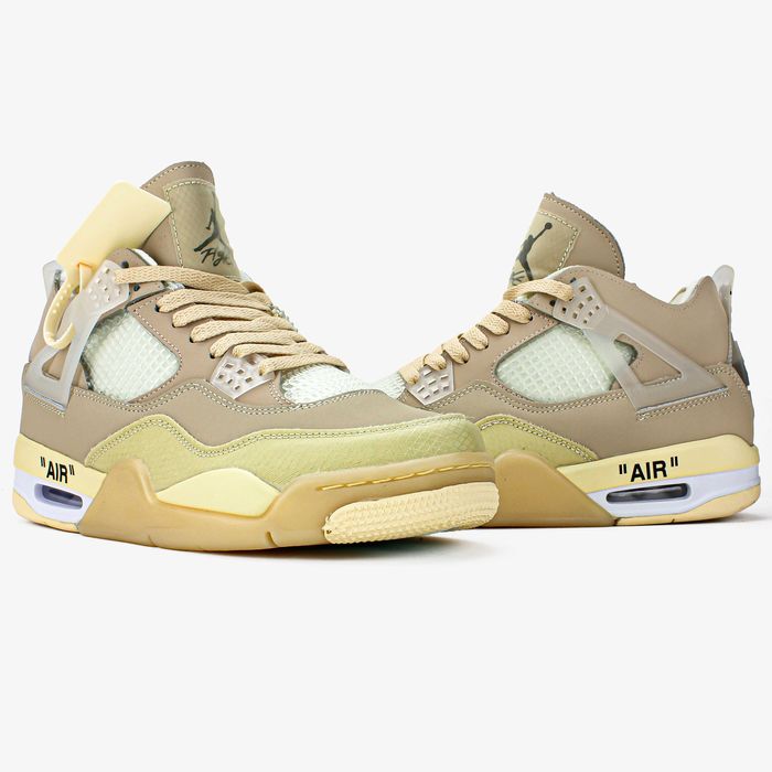 Мужские кроссовки Nike Air Jordan 4 Retro "OFF-WHITE SAIL" Luxe. 41-45