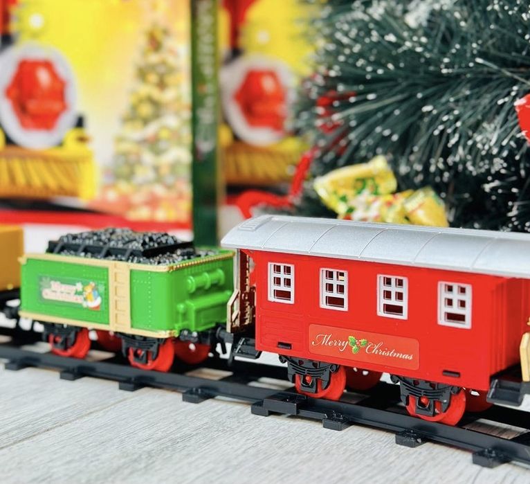 Дитяча залізна дорога залізниця різдвяний поїзд світло звук