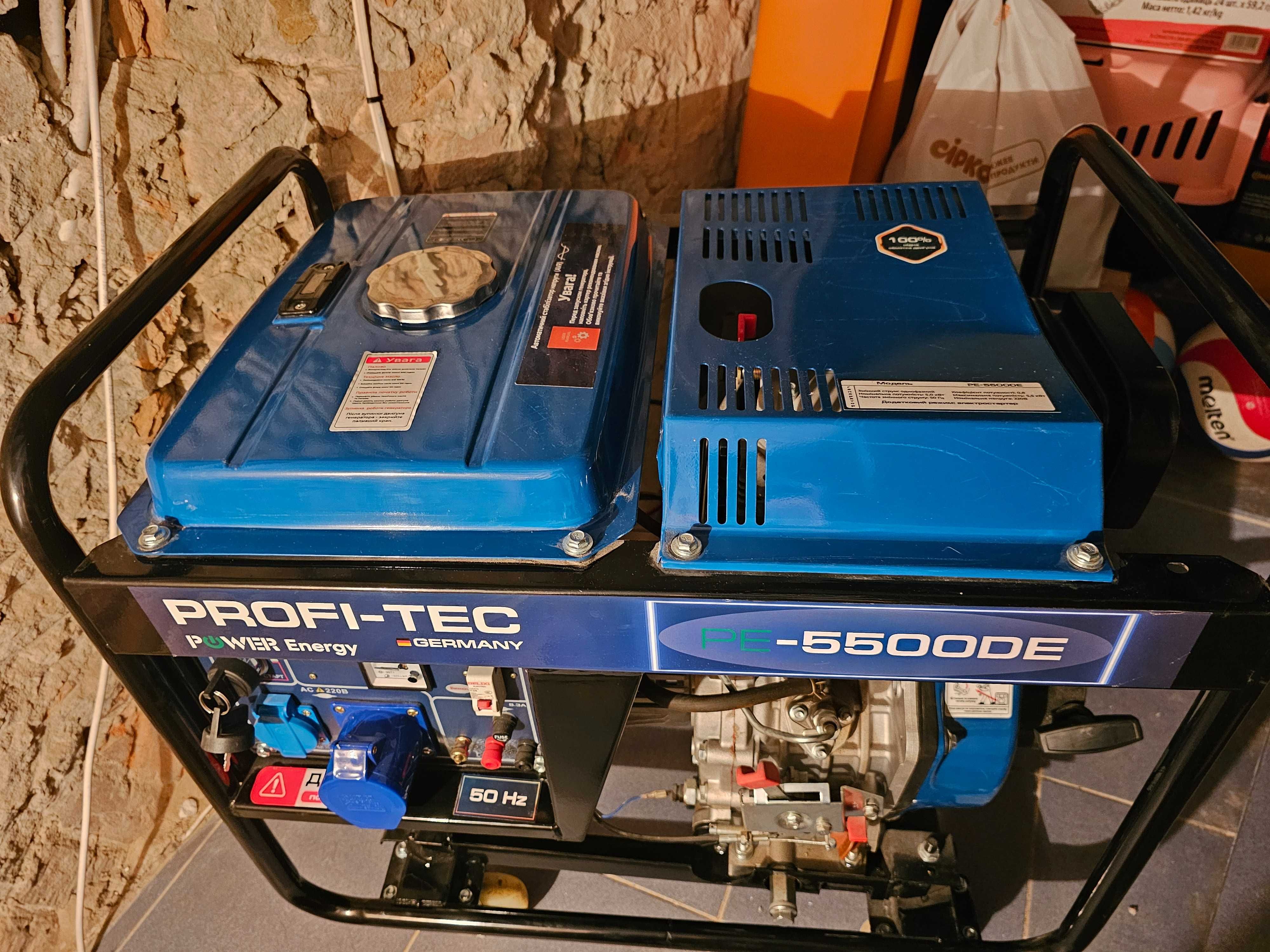 Генератор дизельный PROFI-TEC PE-5500DE (5,5 кВт)