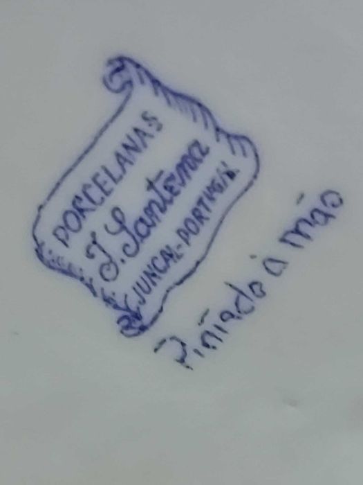 jarro e bacia porcelanas j.santana motivo floral Pintado a mao