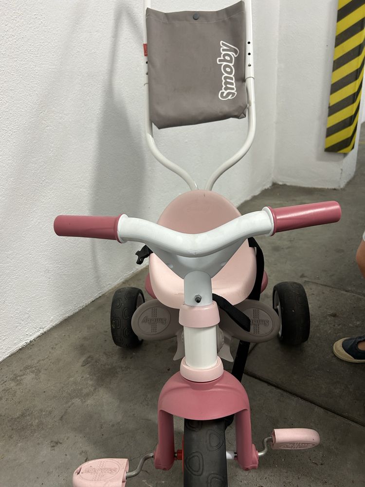 Triciclo Rosa 3 em 1
