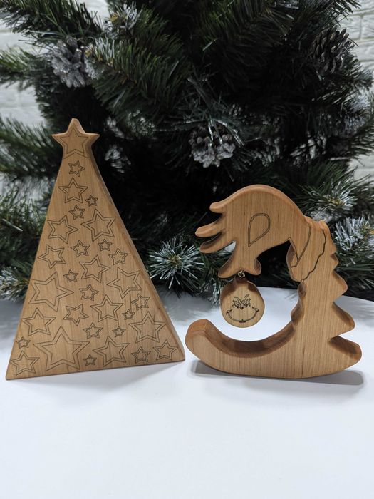 Новорічний декор ялинка привітання різдвяна шопка сувенір на подарунок