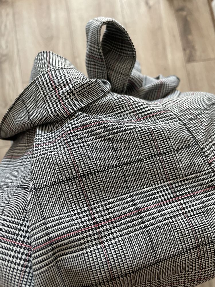 Szare szorty * spodenki w kratkę * H&M * S 36
