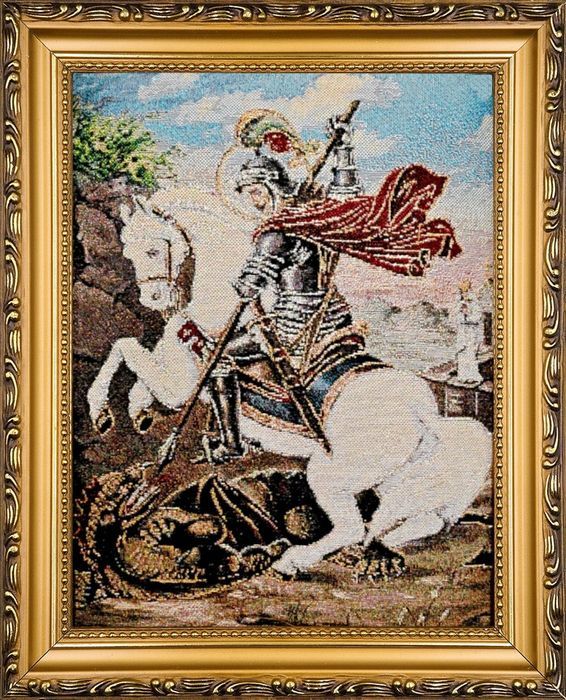 Obraz Haftowany Święty Jerzy 22x27,5cm 2025S10