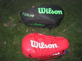 Жіноча червона тенісна сумка wilson super tour 3 comp red  теннис