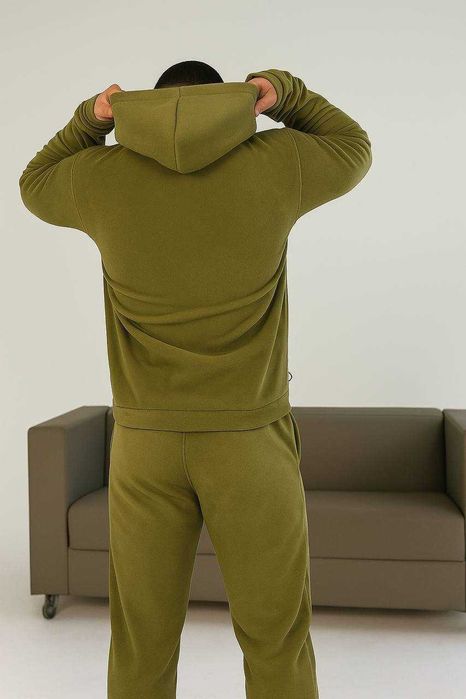 Не кошлатится! Теплый зимний мужской костюм на флисе 3 цвета