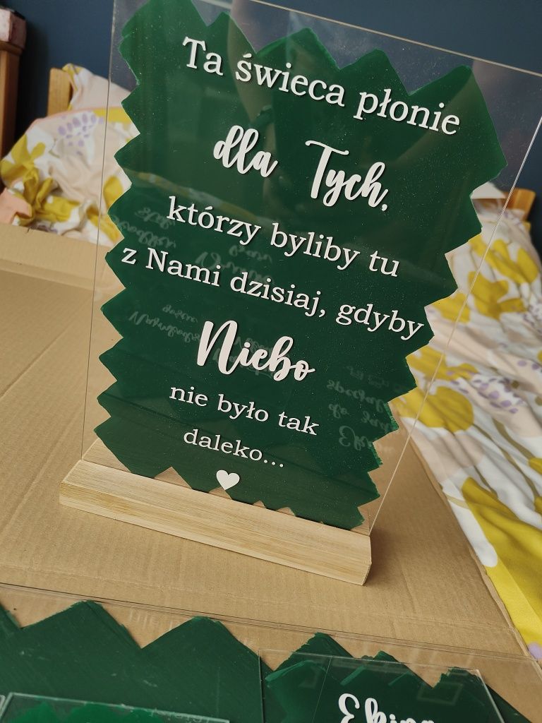 TABLICE na wesele , dekoracje , ślub