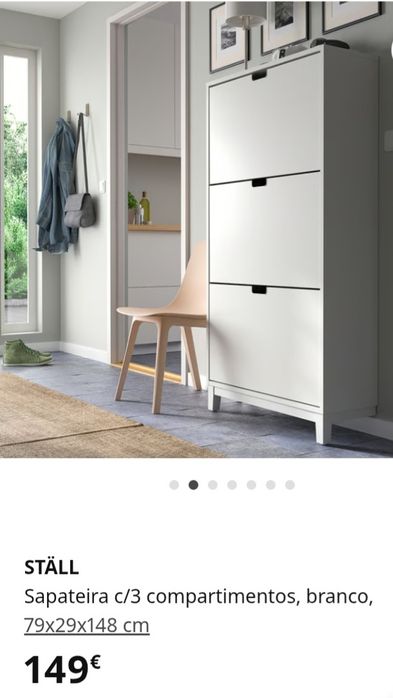 Sapateira branca Ikea