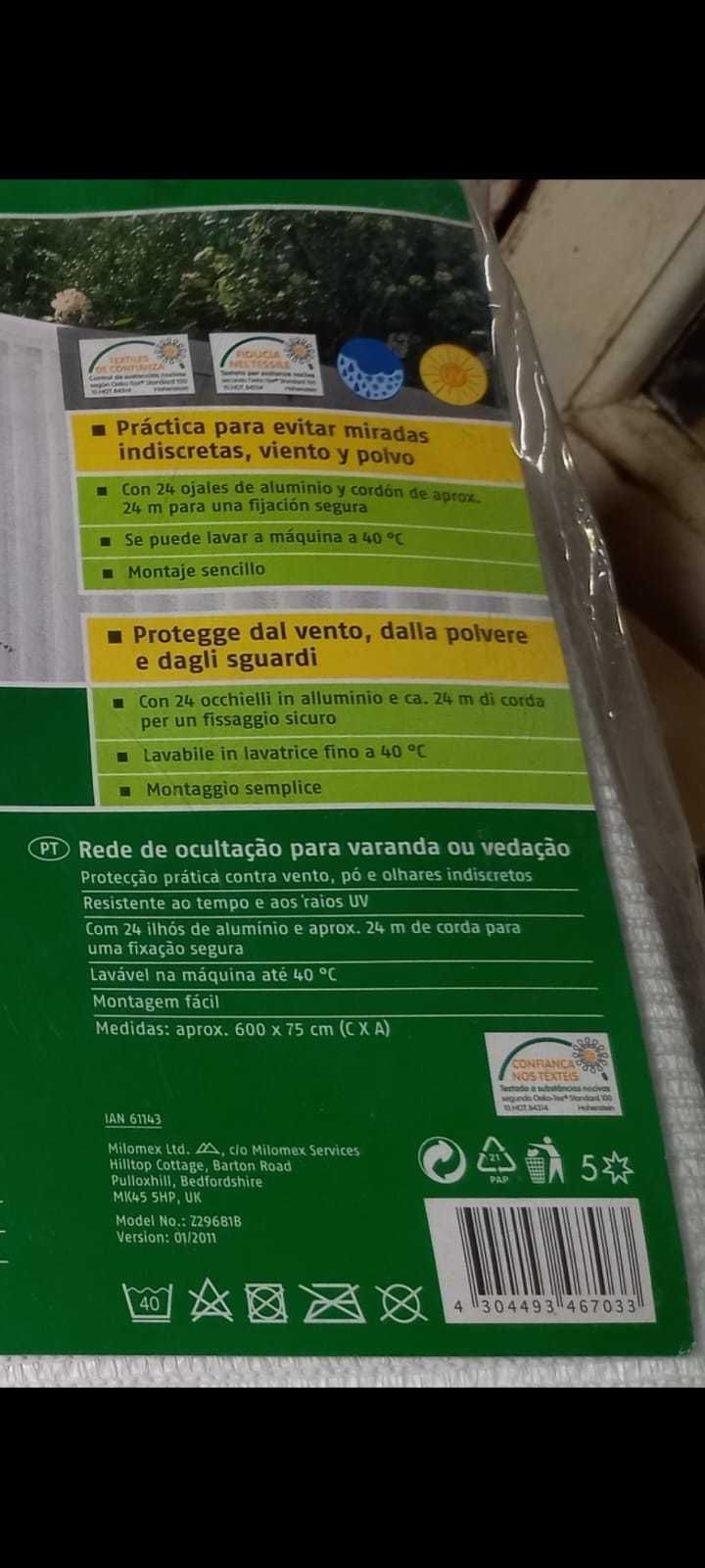 Lona de proteção de varanda