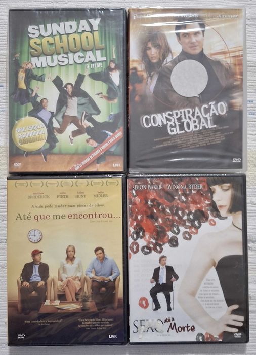 (Lote 5) 4 DVDs novos e selados (o preço indicado é por 1 DVD)