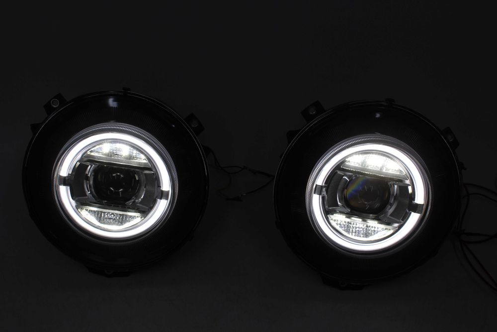 Lampy przednie przód Mercedes G-Klasa W463 r.07-17 XENON LED RING NEON