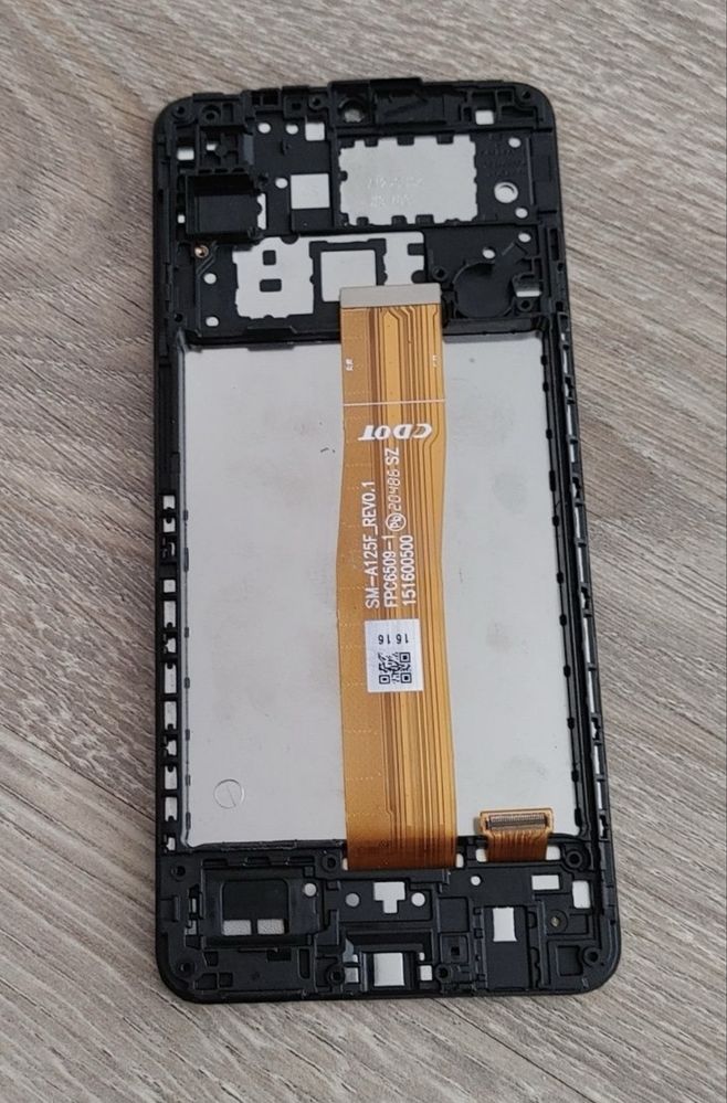 Samsung A12 экран + сенсор в сборе(рамка чёрная)