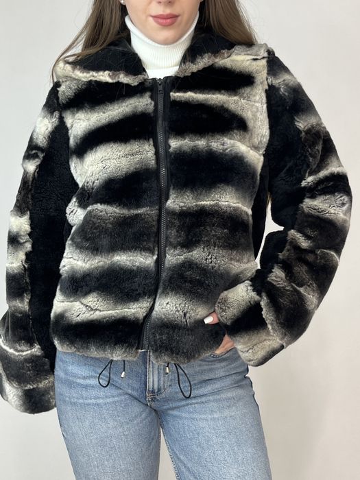 Шуба полушубок натуральна жіноча шіншіла