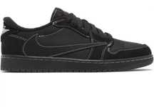 Czarne sneakersy Travis Scott x Air Jordan 1 Low OG SP Black Phantom