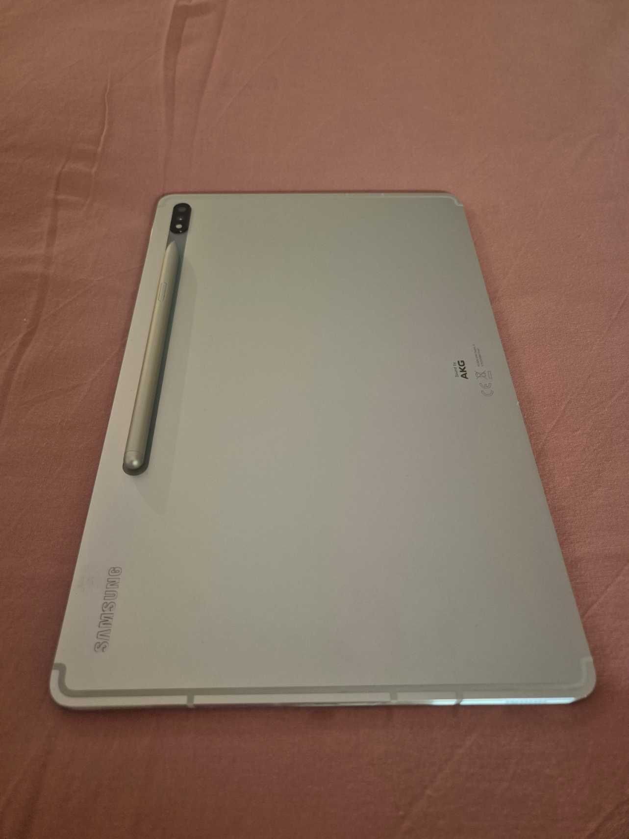 Tablet Samsung S7 + (plus) 128gb Prateado + Capas