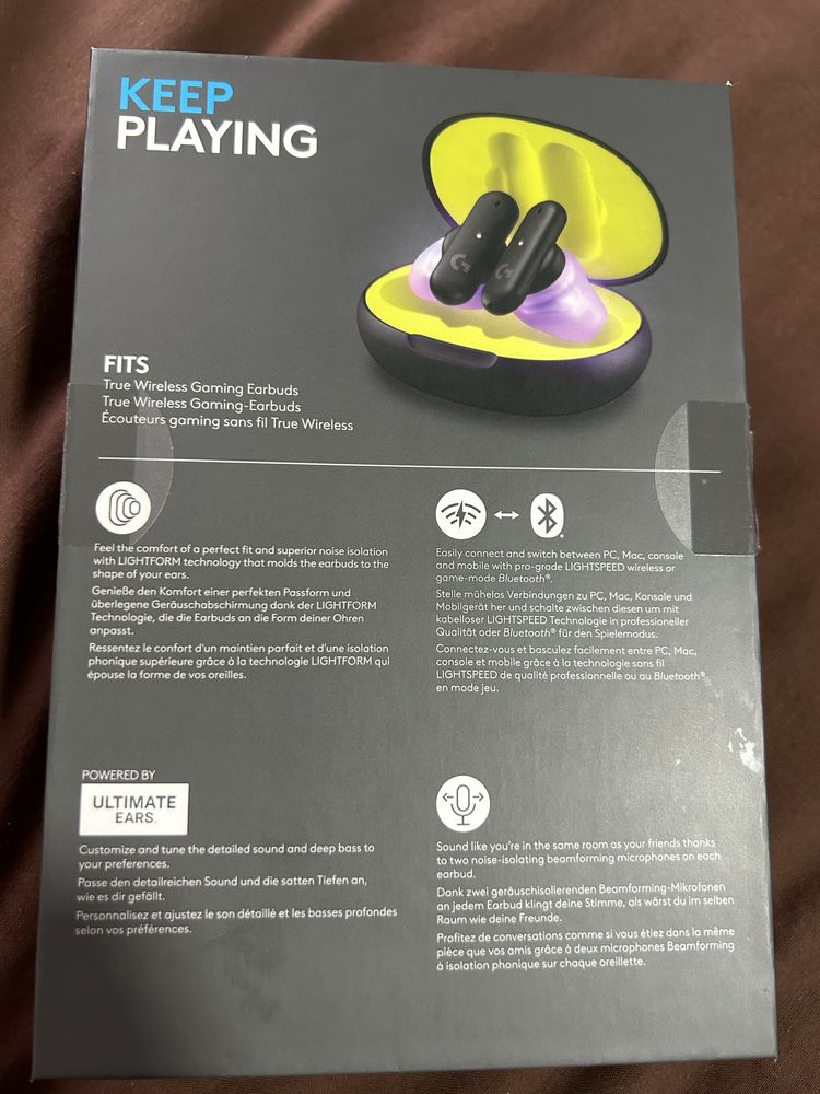 Навушники Logitech FITS True Wireless Gaming Earbuds Black