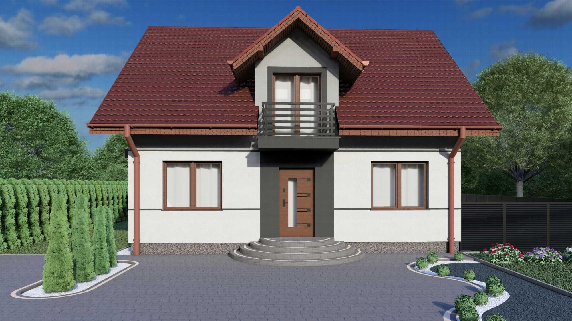 Projekty elewacji domów / Wizualizacje