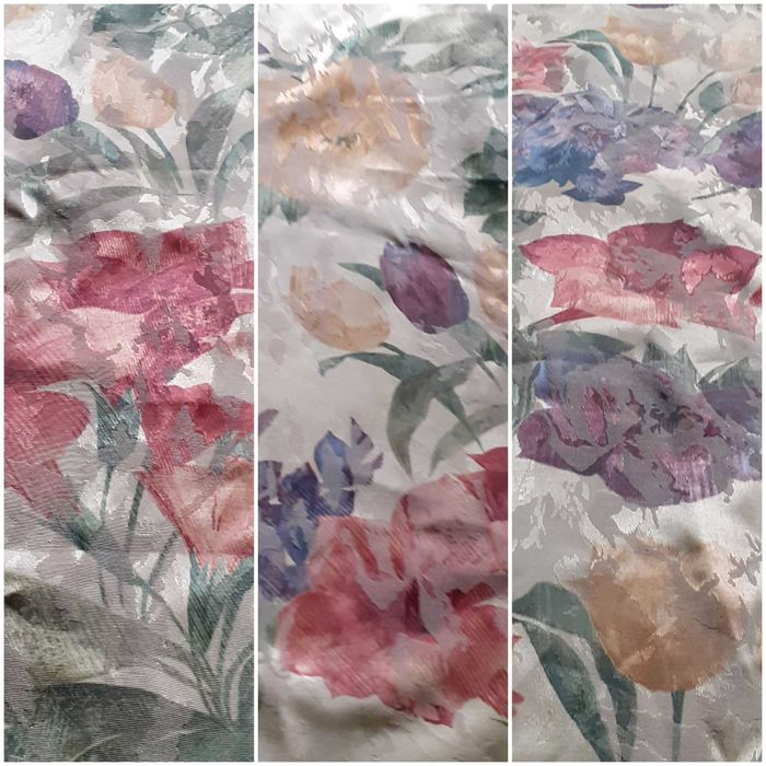 Zasłony długie stylowe eleganckie duże  kwiaty 2 kpl 250 zł