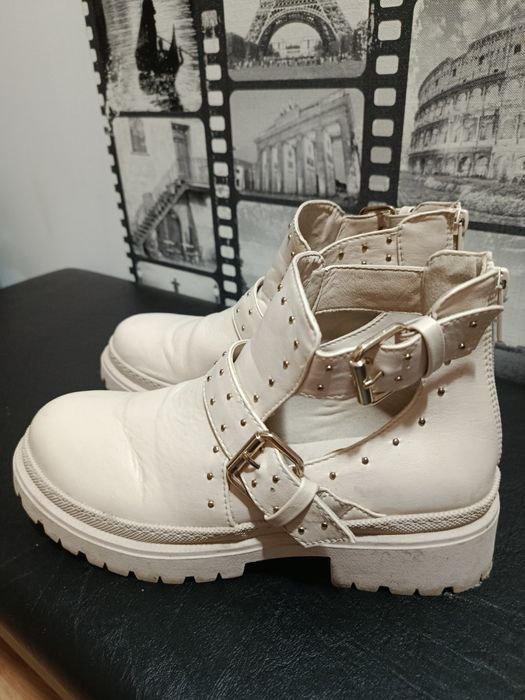 Botki damskie Jenny Fairy beżowe, roz 39