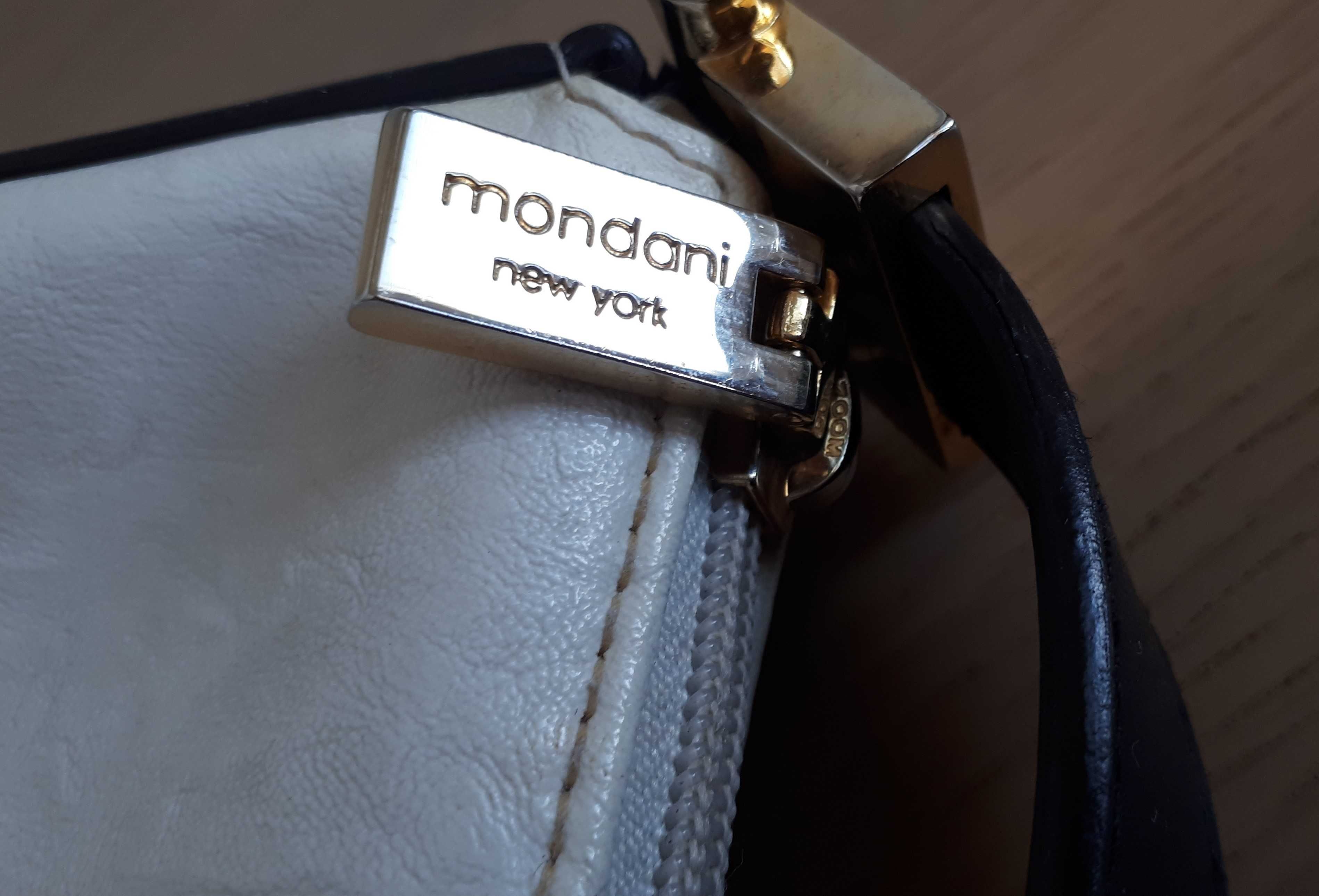 torebka Mondani New York na ramię biało/czarna na lato