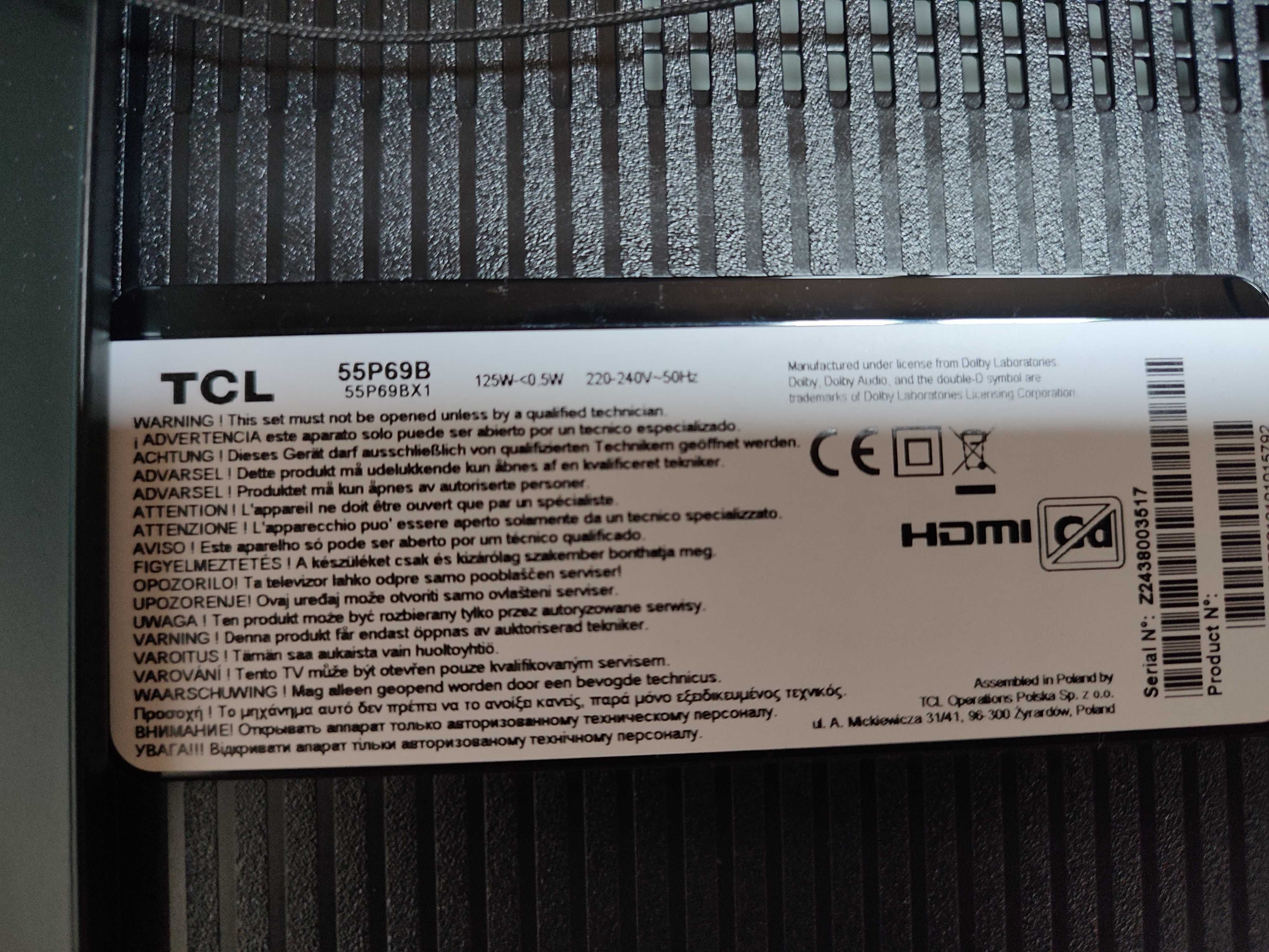 telewizor TCL 55P69B
