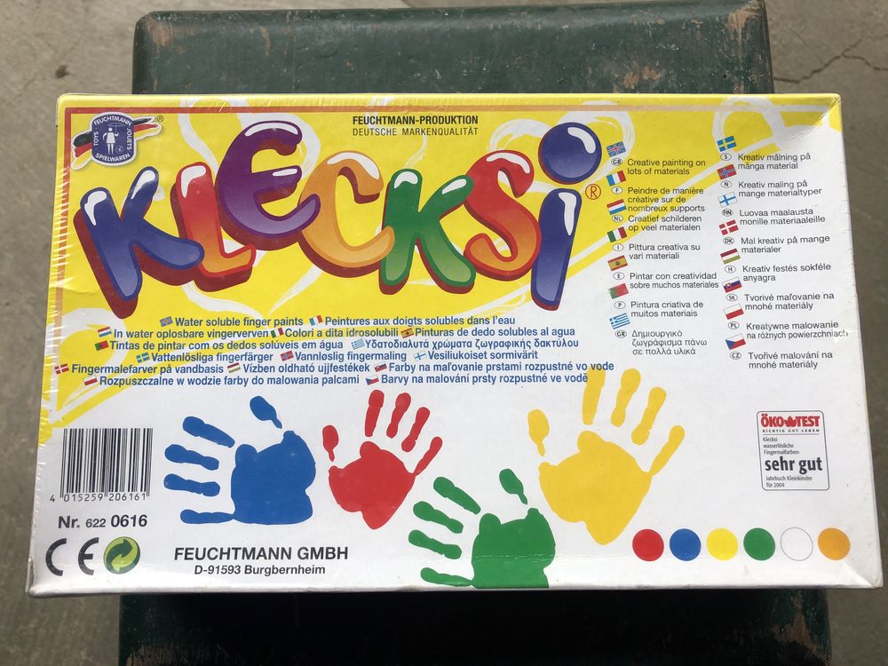 Kit de tintas para pintar com as mãos