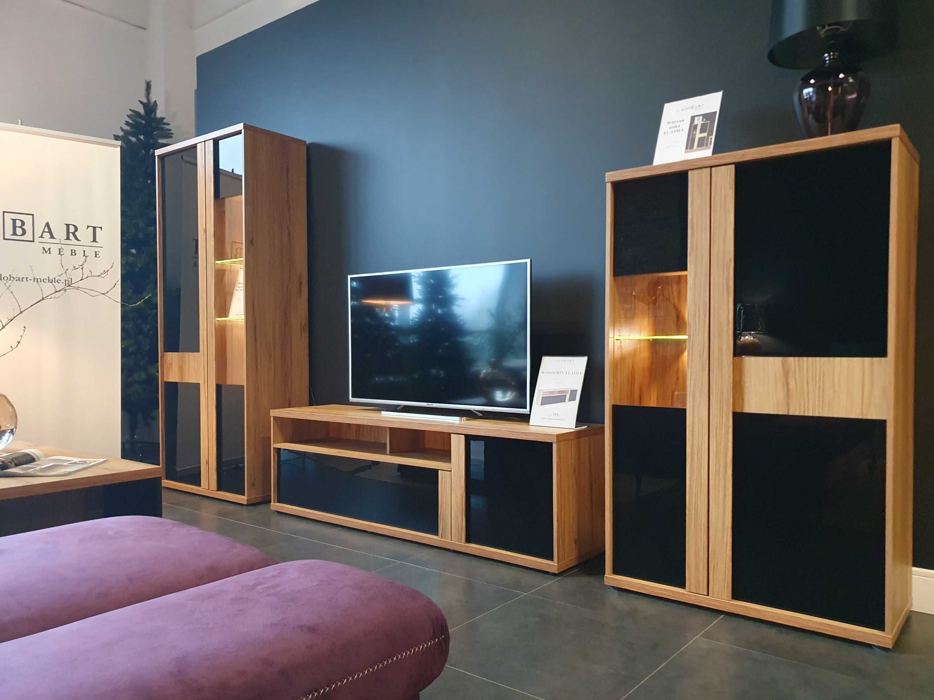 Elegancki Komplet mebli do salonu ! NOWY! Czarny połysk!