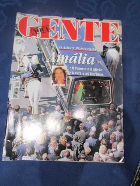 Revistas antigas e jornais  com Amália Rodrigues  funeral tv guia mais