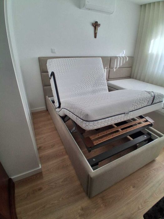 2 camas articuladas elétricas modernas télécomandadas