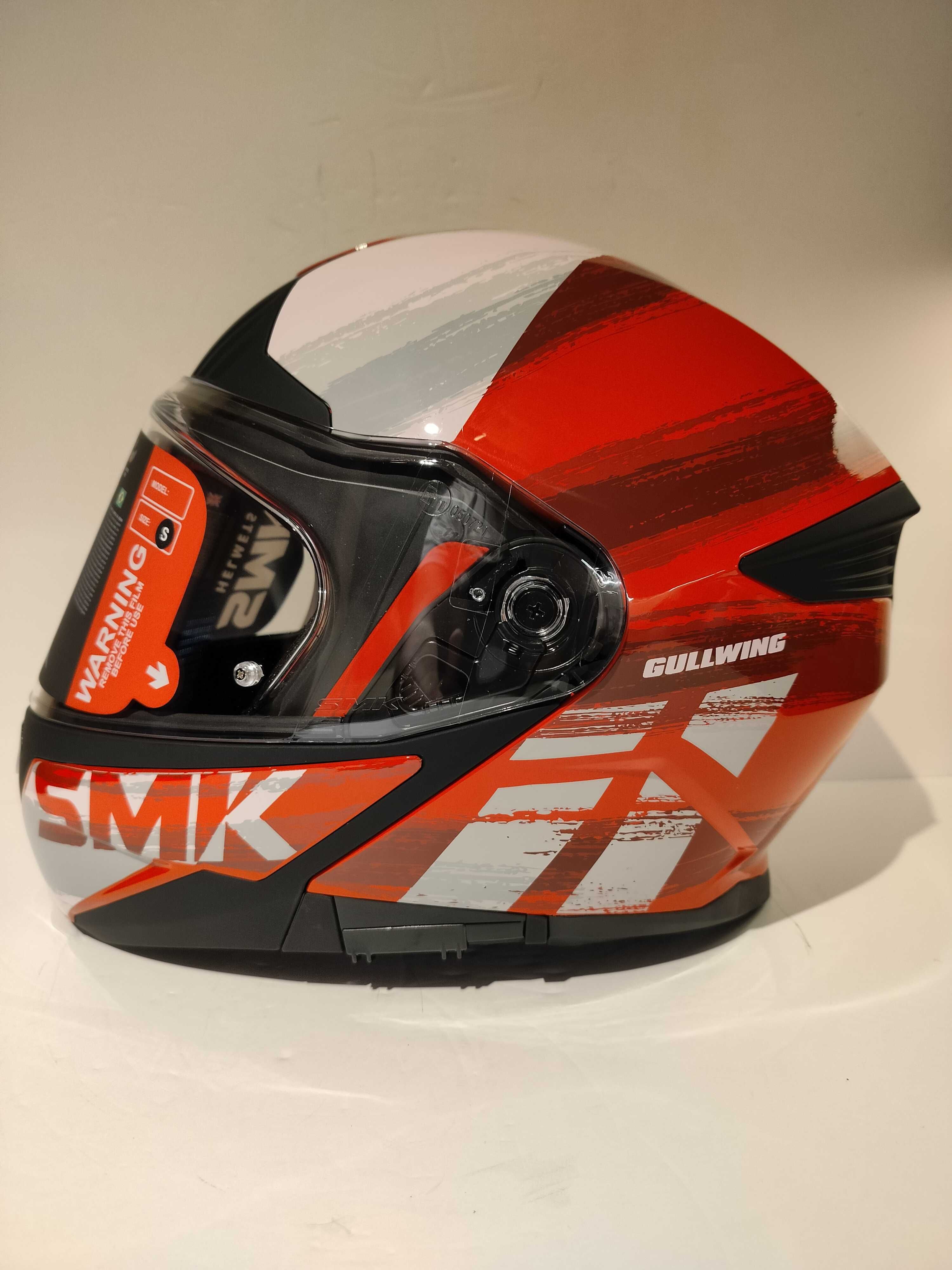 Capacete SMK modular dupla homologação P/J mota scooter novo