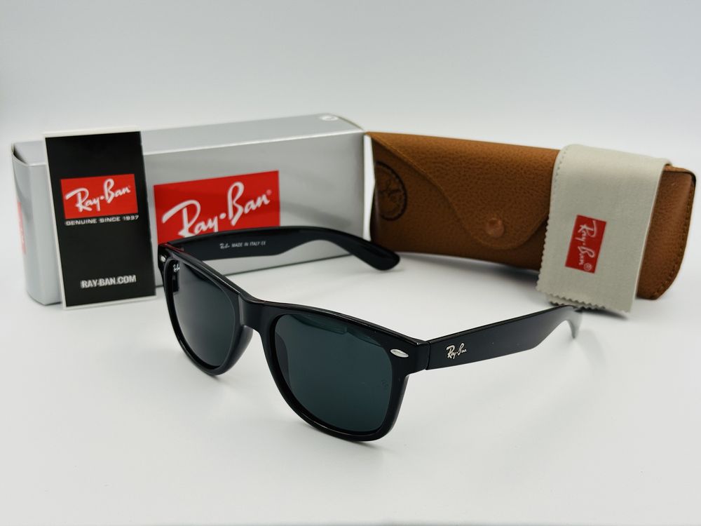 Солнцезащитные очки Ray Ban Wayfarer 2140 Glossy Black 54мм стекло