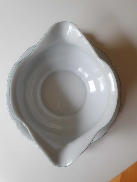 Sosjerka stary zestaw z pomarańczowym kwiatkiem PRL WAWEL