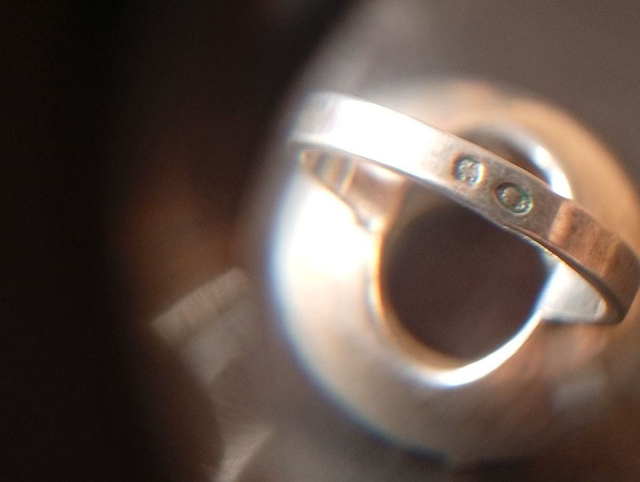 Srebrny pierścionek Warmet roz. 13, PRL