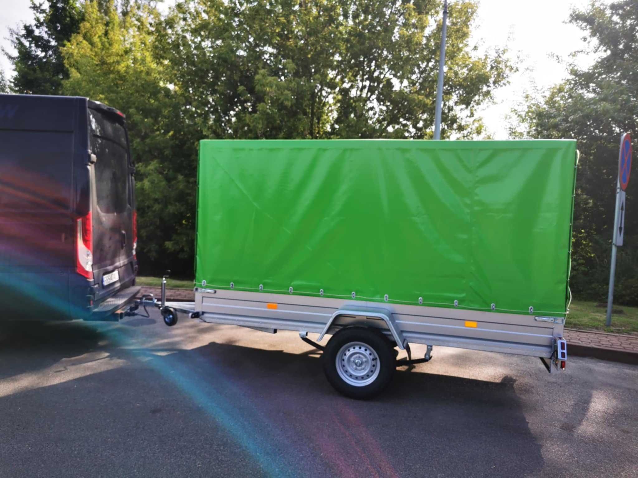 Wypożyczalnia przyczepka plandeka duża 3,25m wynajem DMC 750 kat B