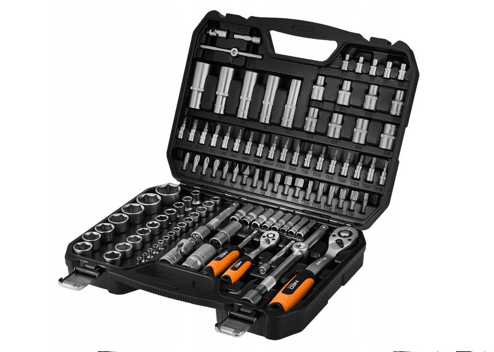 NEO Zestaw Kluczy Nasadowych 110 Elementów 1/2", 1/4" Walizka okazja