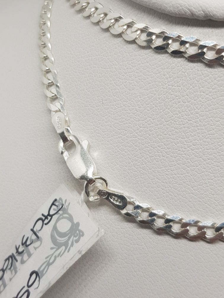Srebrny łańcuszek splot pancerka srebro 925 długość 65cm