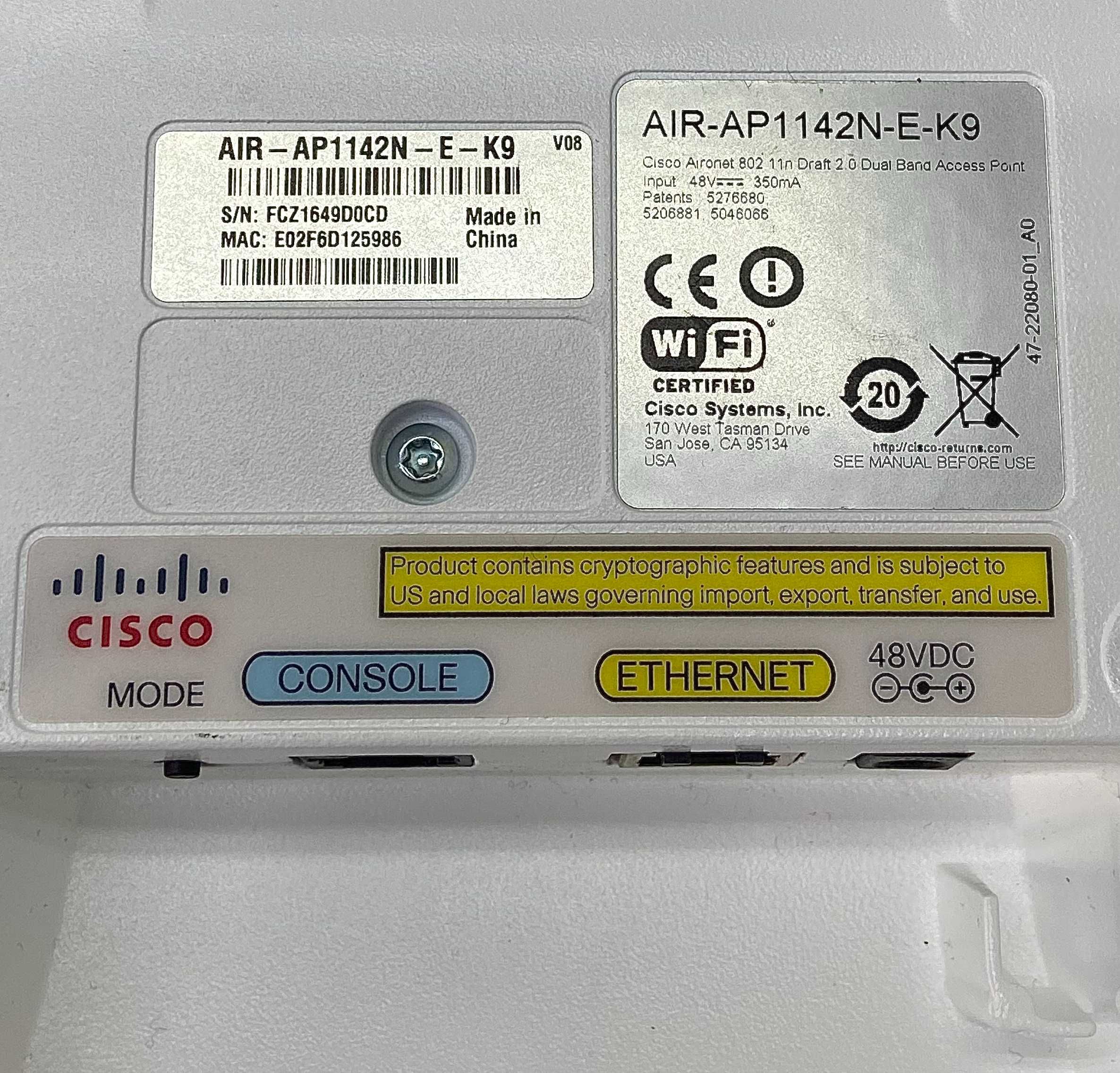 Точка доступу Cisco AIR-AP1142N-E-K9 - 5ГГц - 300Мбіт/c