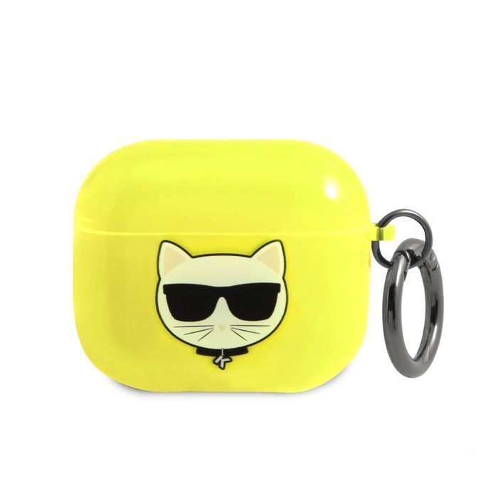 Etui Karl Lagerfeld Choupette na AirPods 3 - żółte