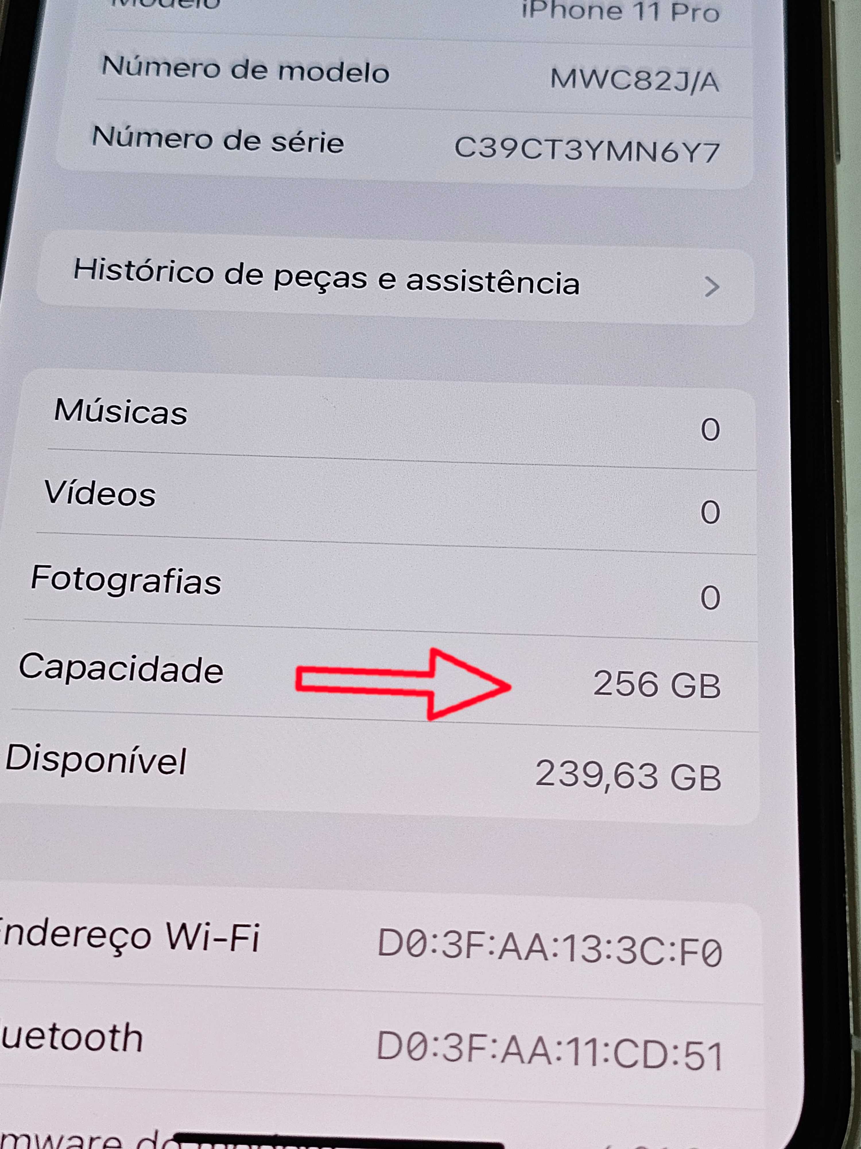Iphone 11Pro 256gb.  Bateria 73%.