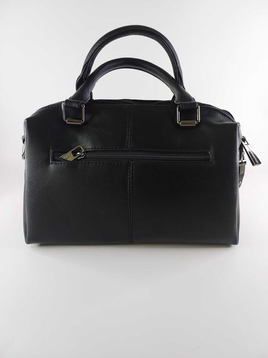 Сумка жіноча саквояж на два відділення мала чорна Karlos Marconi