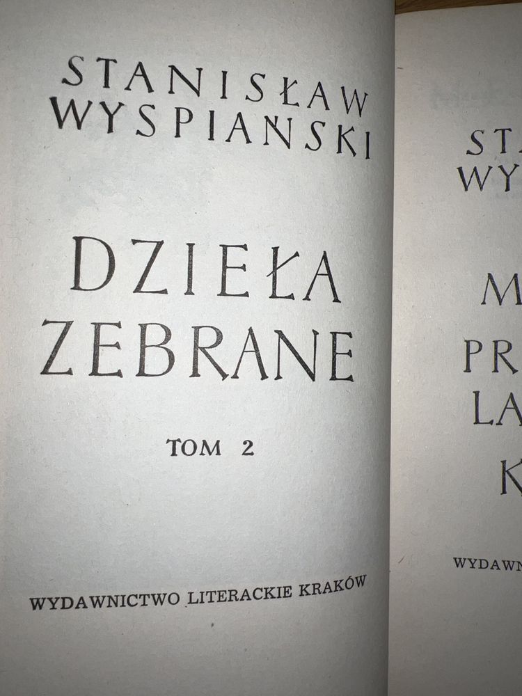 Stanisław Wyspiański dzieła zebrane tom 2 wydawnictwo literackie