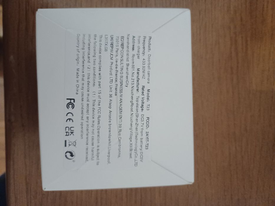 Mini Doorbell Wifi Compatible
