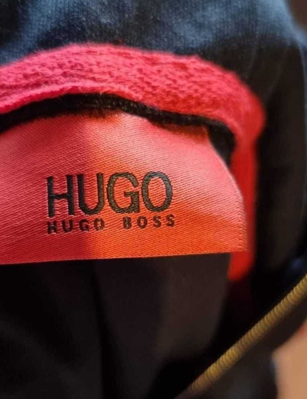 Komplet dres męski Hugo Boss czarny z kapturem premium