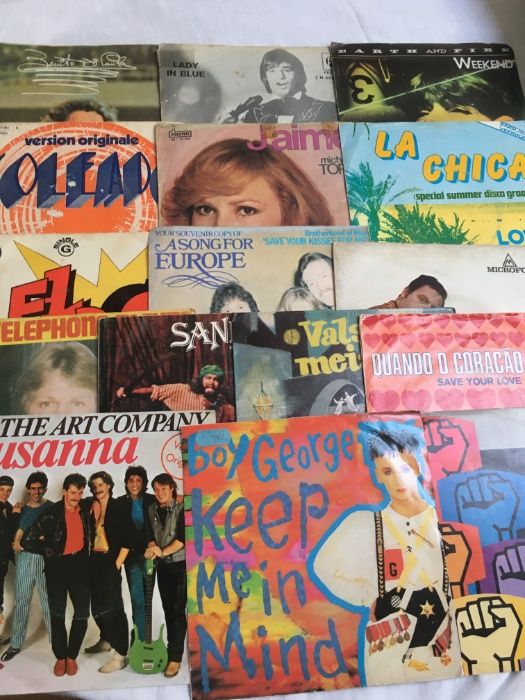 Lote 16 singles vinil - Boy George,The Art Company,Brotherhood of, etc